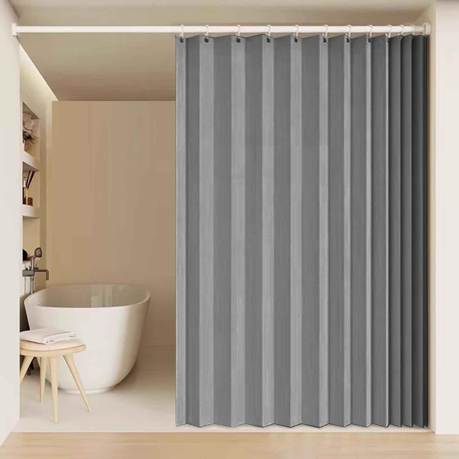 YWQJL Folding door curtain,With telescopic rod,Home Room Darkening Door Curtains,Privacy Pleated Folding Curtain With Magnetic Closure Closet Door Curtains(01,W 150*H 180cm)
