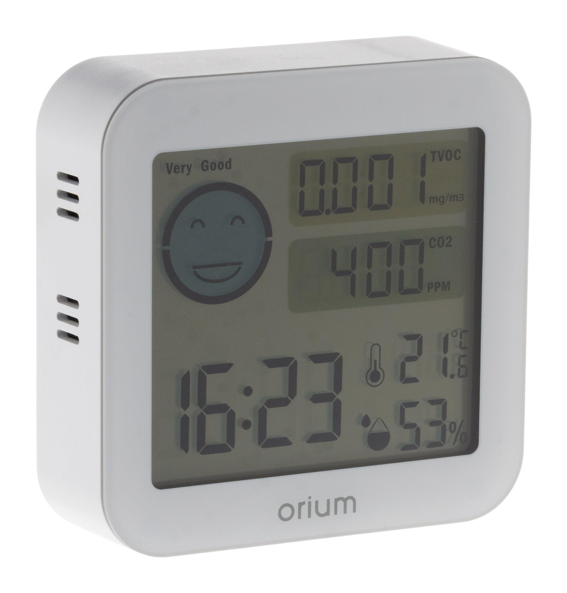 Détecteur de CO2 Portable Orium Quaelis 20, 4 en 1 Capteur Detecteur CO2 Maison, Moniteur de Qualité de l'air avec Température Humidité et Fonction d'Auto-Calibrage pour Bureau Hôtel Restau