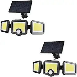 Luminária Solar Led Parede Refletor Poste 171 cob 39w Sensor Presença Com 3 Funções Separado Controle a prova d'água (2)