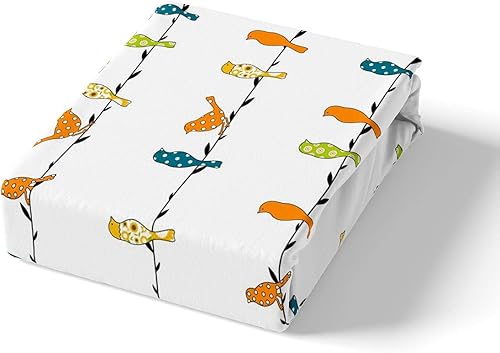 Miniatura 9 de Juego de ropa de cama de pájaros para mujeres adultas, funda de edredón con estampado floral bohemio de animales, decoración de dormitorio para