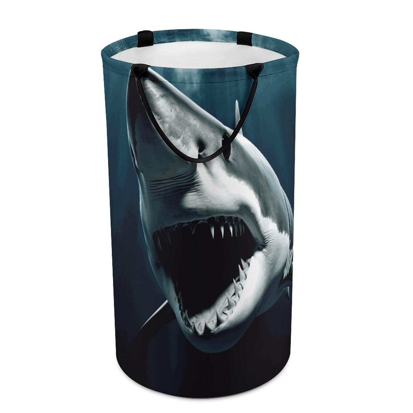 Adfgyerh Style Shark Laundry Basket ，Foldable Waterproof Model ，Laundry Hamper ，Handles On Both Sides Easy To Move ，Storage Basket For Bedroom, Bathroom, Dorm, Laundry Room.