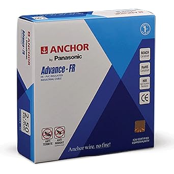 Anchor by Panasonic Electric Wire & Cable for Camera (Advance - FR - 90mtr) 0.75sqmm, Product Code - 27380 - Pack of 2, Multicolor