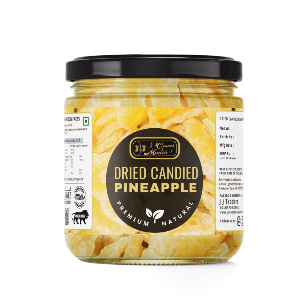 Premium Dried Candied Pineapple Slices – Naturally Sweet Tropical Fruit Snack | Soft, Chewy & Delicious | Rich in Fiber | Perfect for Snacking, Baking & Desserts Family Pack 120 Gram-image-39