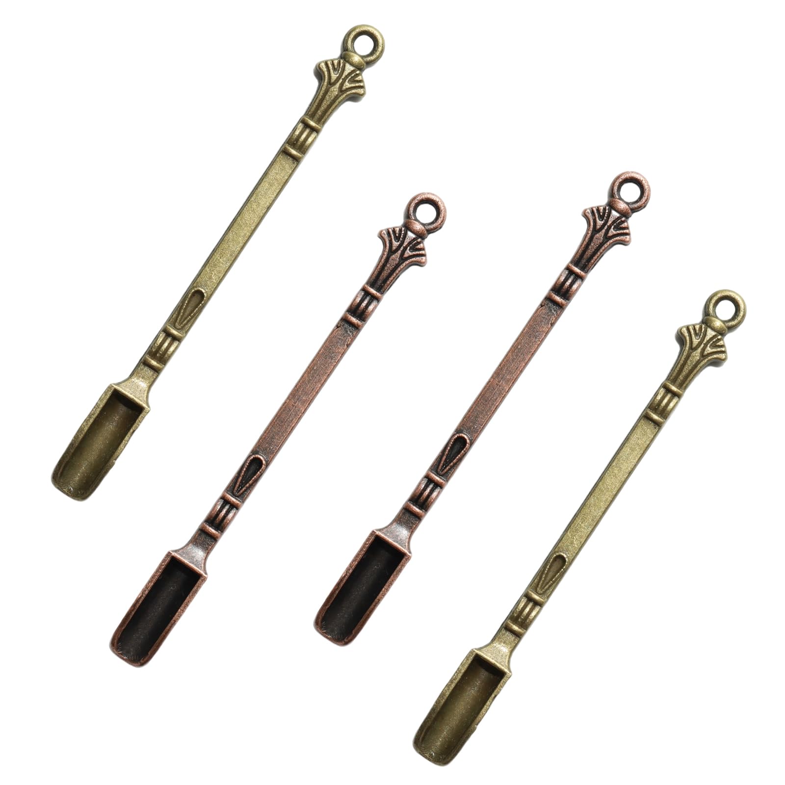 YUYUDEHM 4 Pcs Mini Spoons, Small Spice Spoon, Medicine Spoons, Colorful Spoons for Powder