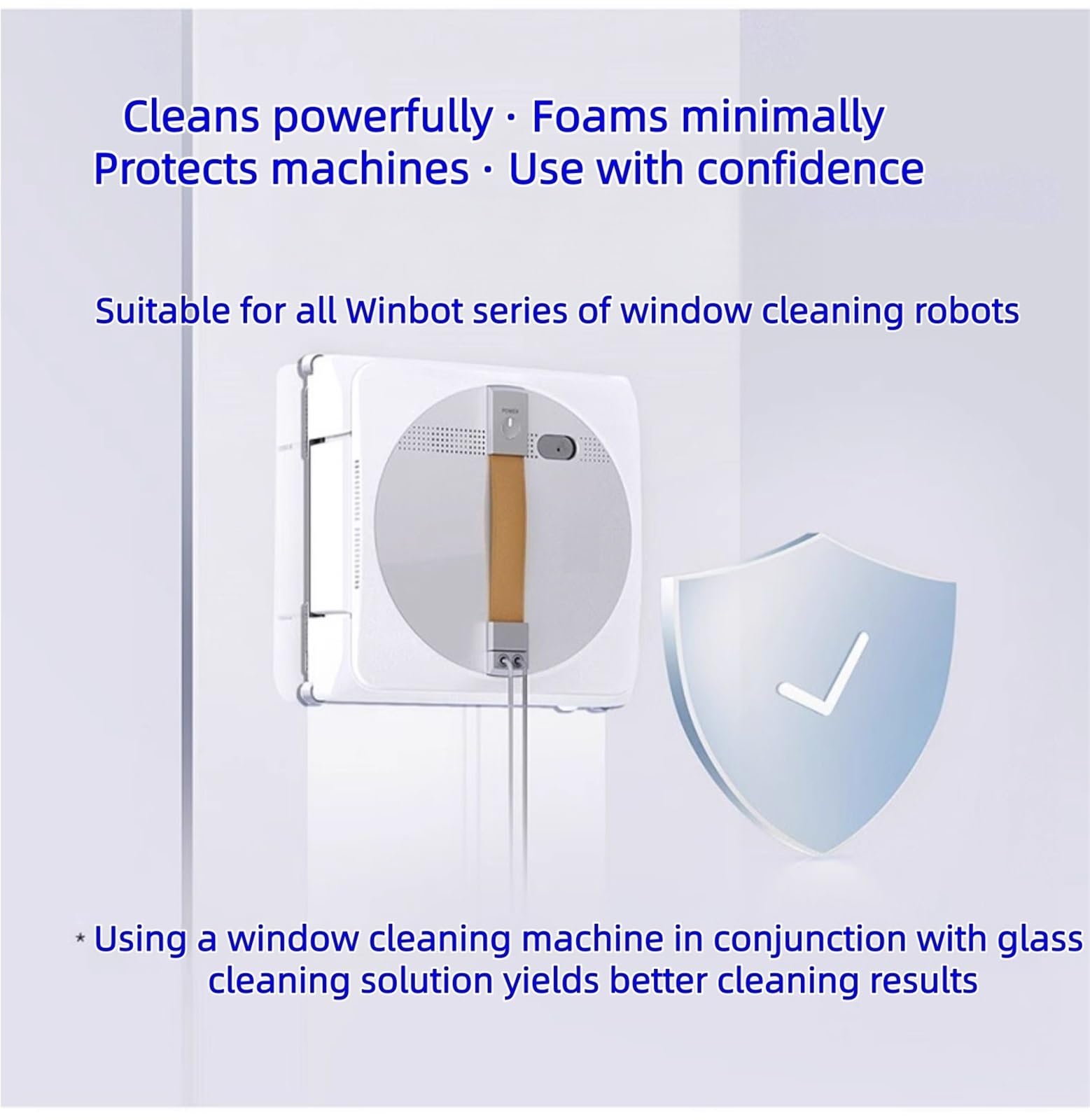 Fensterreinigungslösung, kompatibel mit ECOVACS Winbot W2 PRO Omni/W2 Omni/W2 PRO/W1 PRO/WINBOT MINI – streifenfreie Glasreinigerflüssigkeit(3 packs)