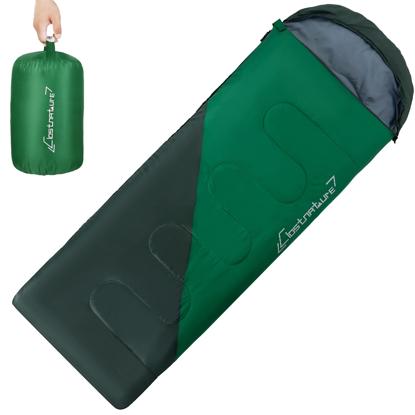 ClostnatureSleeping Bag for Adults and Kids - Lightweight Camping Sleeping Bag for Girls, Boys, Youths, Ultralight Backpacking Sleeping Bag for Cold Weather - Compression Sack Included(Left Zipper)