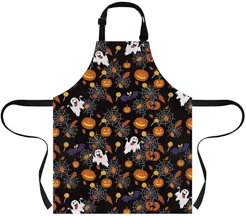 Miniatura 7 de Horeset Delantal de teñido anudado en espiral para niños, delantales de jardinería con bolsillos para niños pequeños y niñas