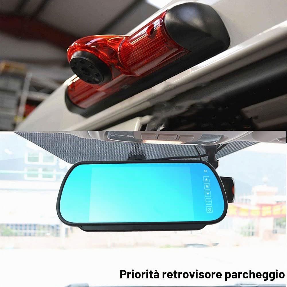 Fiat Ducato Retrofit posteriore luce di retromarcia per FIAT Ducato fine 2006-2015 3 gen, P-eugeot Boxer, Citroen Jumper (con monitor)