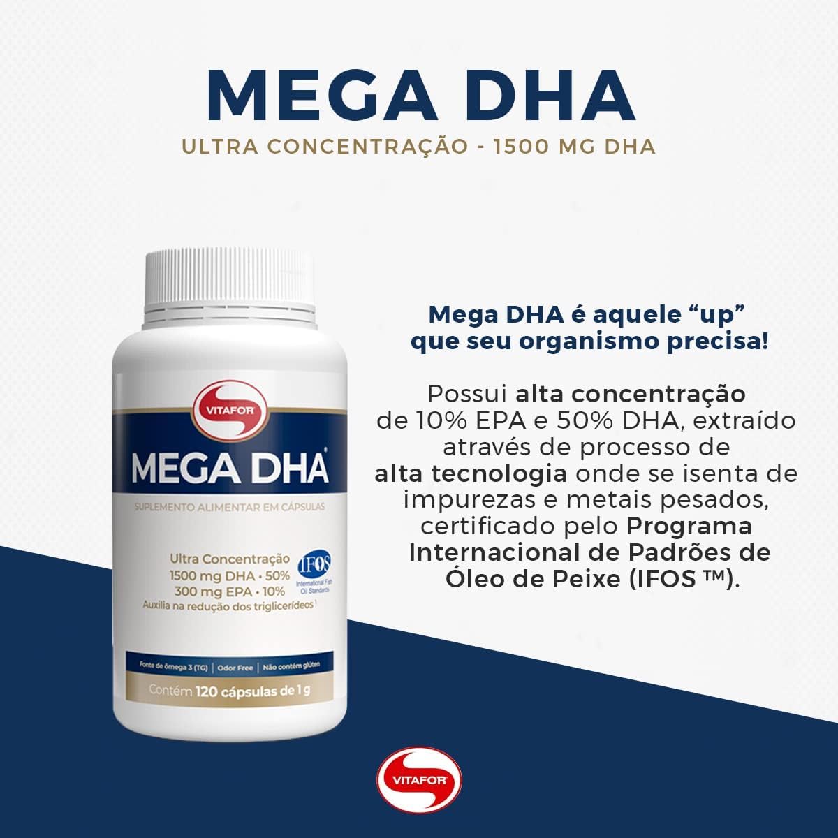 Mega DHA 1500mg Dha + 300mg Epa – 120 cápsulas – Vitafor em promoção! Veja a oferta e mais achadinhos de Vitaminas & Suplementos 3 Hoje é o melhor dia para comprar Mega DHA 1500mg Dha + 300mg Epa – 120 cápsulas – Vitafor com aquele preço maroto! Promoção! Aproveite a oferta! 3