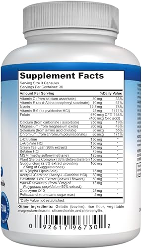 Miniatura 2 de NutraPro Corazón saludable: suplementos para la salud del corazón. Limpieza y protección de las arterias. Apoya el colesterol y el triglicérido
