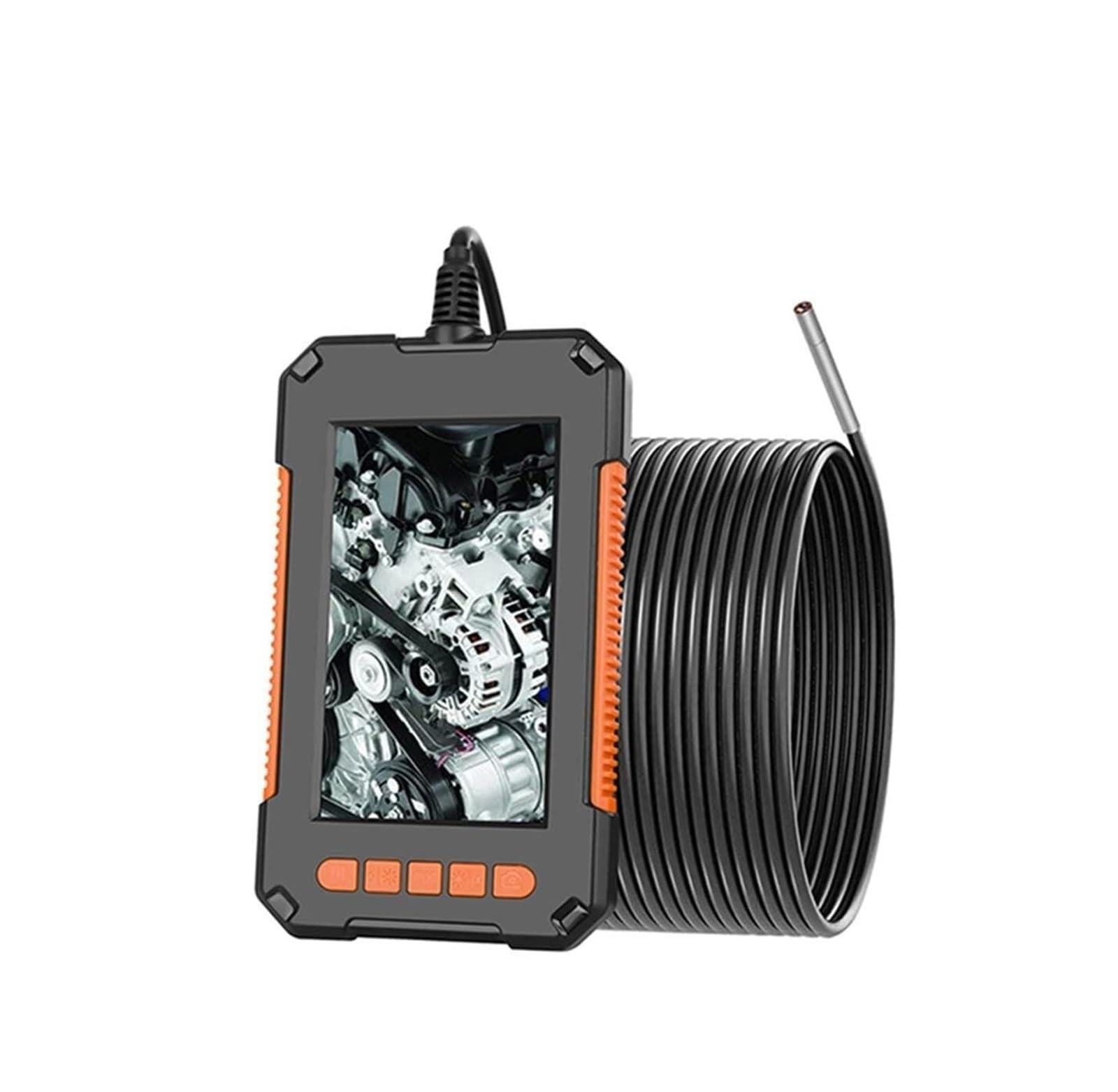 Endoscopio Cámara De Alcantarillado 3.9mm Inspección 1080P HD Pantalla LCD IP67 Serpiente Impermeable con 6 Luces LED Drenaje, para automóvil, Pared(10m)