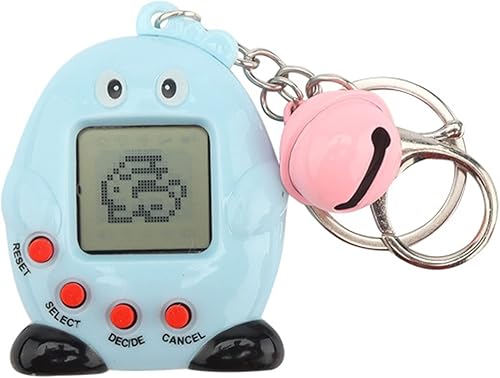 Juego de llavero digital electrónico virtual para mascotas, máquina de juego de pingüino electrónico de mano retro con llavero para niños y niñas,