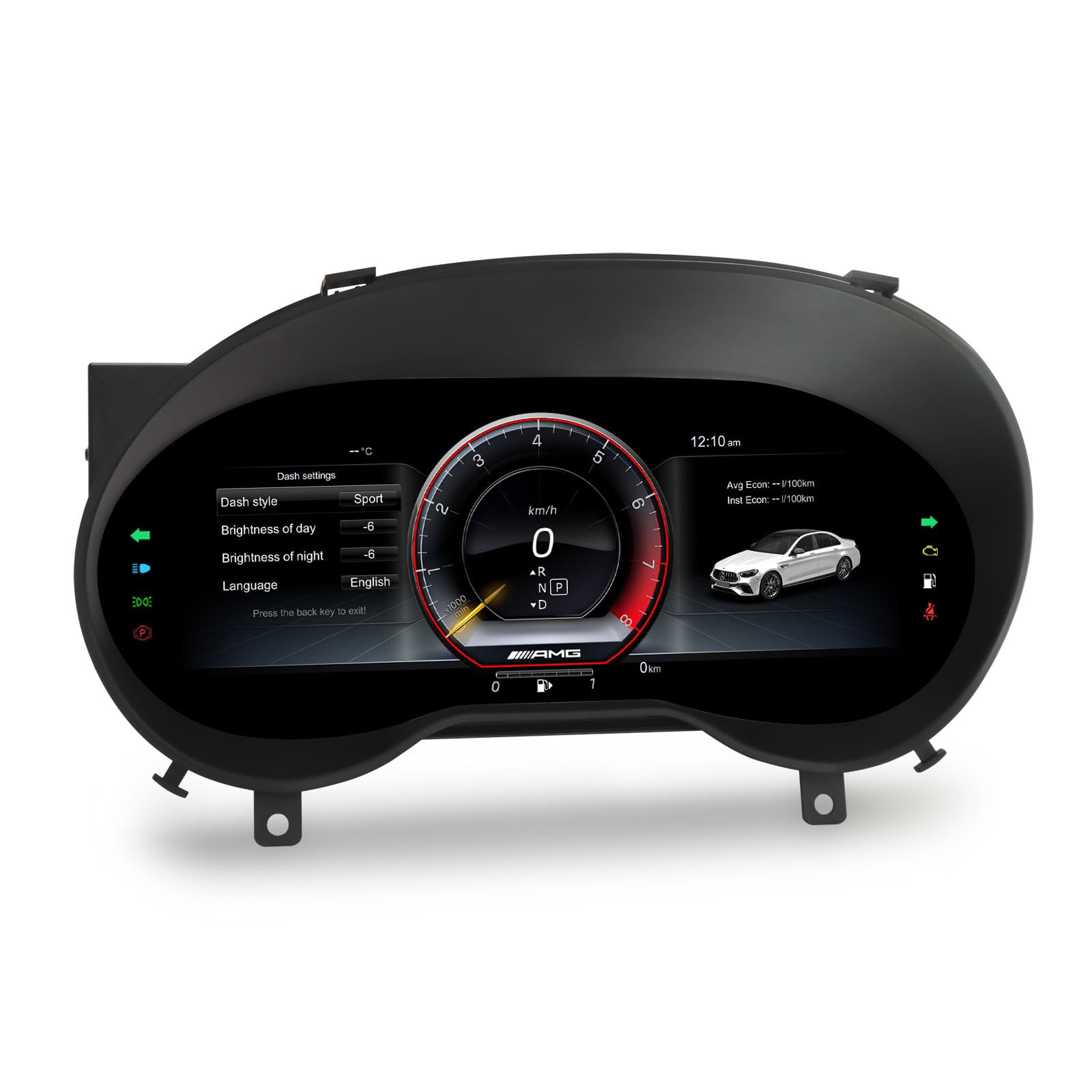 Cuadro de Instrumentos Digital LCD 12,3 pulgadas 5-UI para Mercedes Benz Clase A W176 Clase GLA X156 Clase CLA C117, Panel de Instrumentos Digital 4-Core, Admite TPMS, Temperatura Aceite y SWC