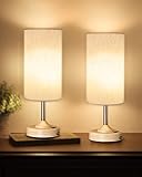 Rechargeable Table Lamp, 2-Pack, Ambient Light, Dimmable, 2700K, Timer, Touch Control, Portable, LED, Wireless, Cordless e, Battery Operated, Desk Lamp, Kitchen Lamp, Fabric Shade, Wood-Grain Finish