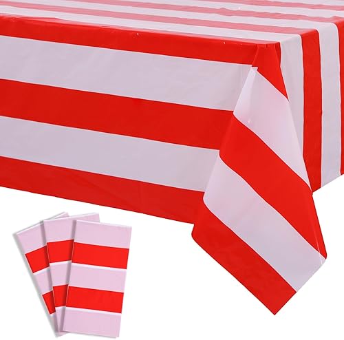 Miniatura 26 de Kesfey - Juego de 3 manteles de mesa de rayas horizontales en blanco y negro de 54 x 108 pulgadas, manteles clásicos de rayas negras, manteles de
