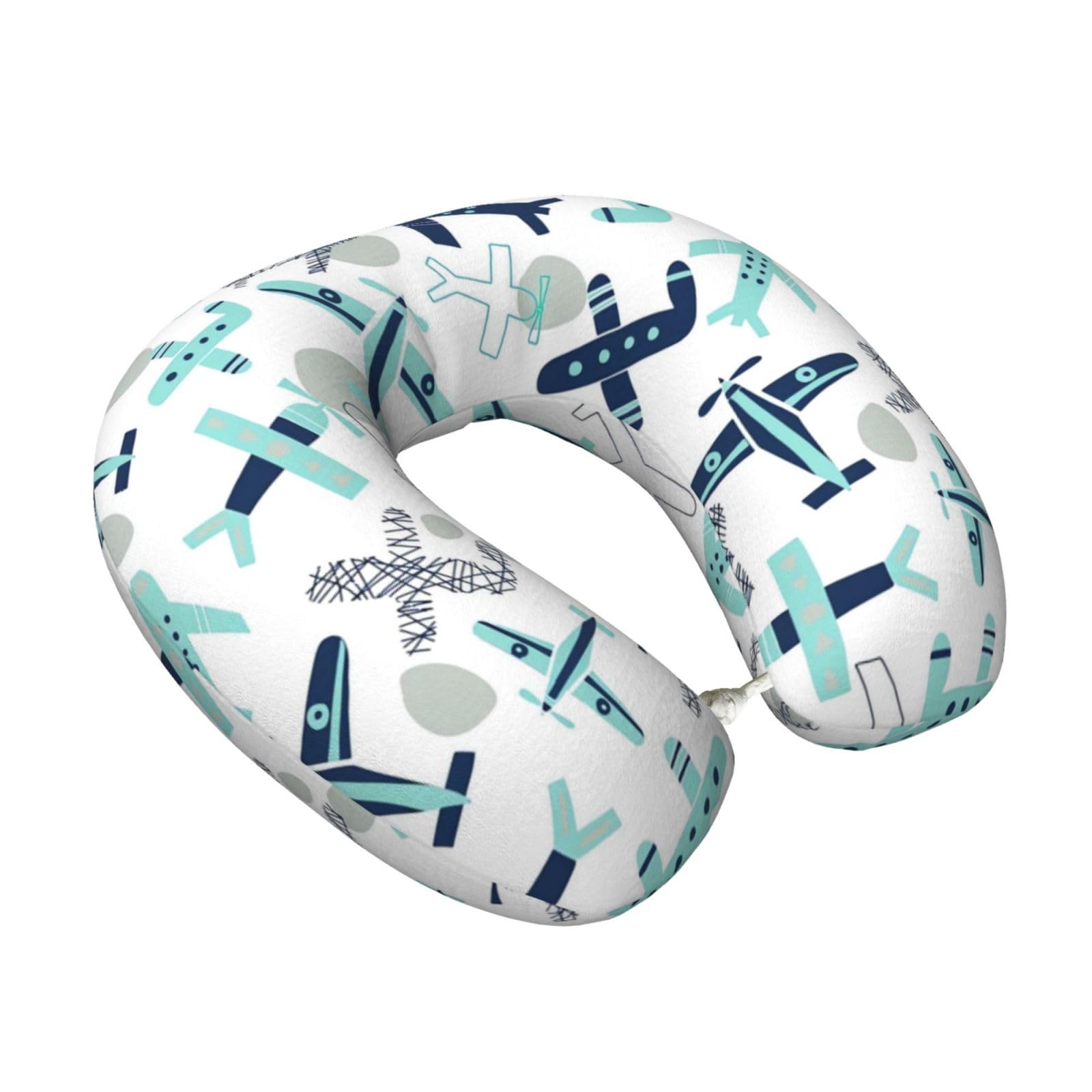 LKYMOH Airplane, Travel Neck Pillow U-Shaped Memory Neck Support Soft Comfortable With Washable Cover For Airplane Car Traveling and Office