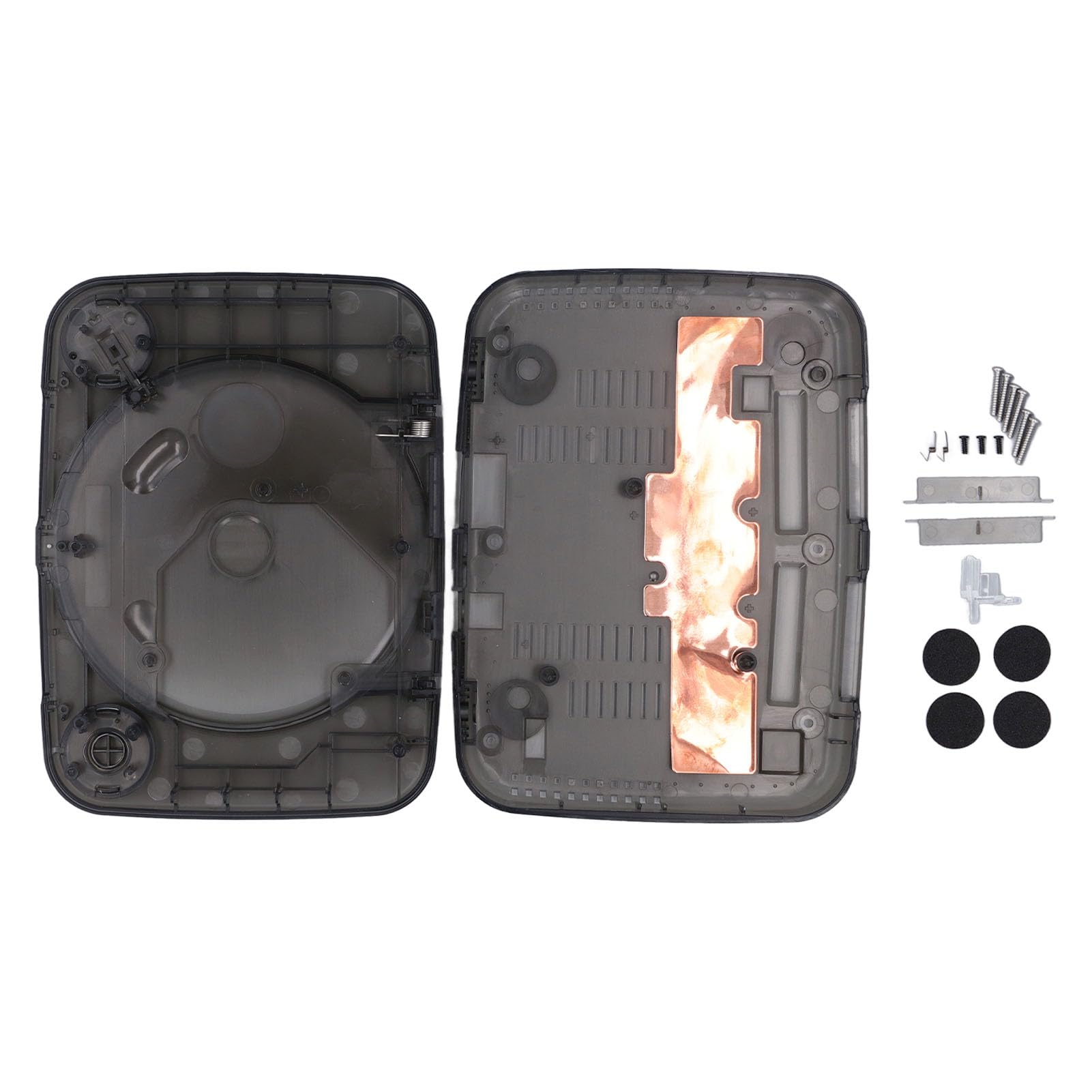 Translucent Replacement Shell for PS1, Console Replacement Case, Retro Style with Precise Fit for SCPH 001 SCPH 101 SCPH 102 SCPH 103 All Versions, Includes Top and Bottom Covers, (Transparent Black)