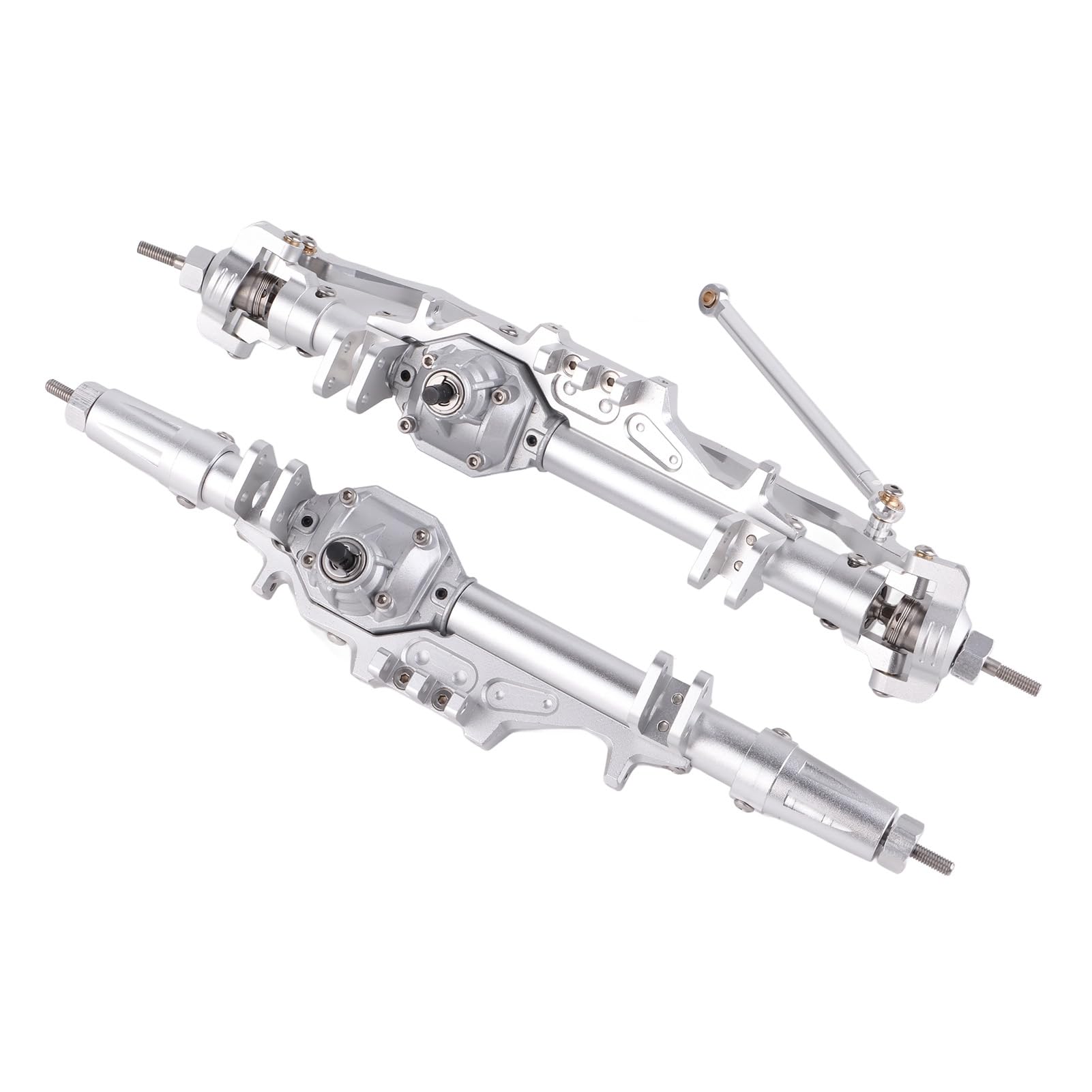 Unikalna Konstrukcja Akcesoriów RC, Części Zamienne Przedniej i Tylnej Osi ze Stopu Aluminium do Samochodu Wspinaczkowego Axial WRAITH RR10 1/10 RC, Antykorozyjne, DIY (Srebrny)