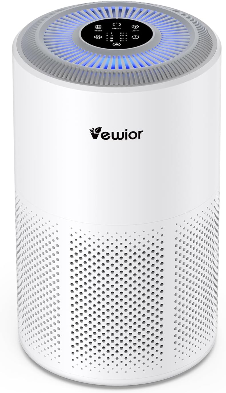 Air Purifiers for Home Large Room Up to 1800 ft², VEWIOR H13 True HEPA Air Filter for Bedroom with N