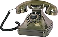 Vista 1 de Teléfono fijo retro para el hogar, TelPal con cable, teléfonos de escritorio de moda antigua, teléfonos analógicos decorativos básicos, teléfonos