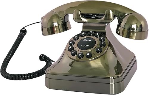 Teléfono residencial retro de línea fija, teléfonos de escritorio antiguos con cable TelPal con cable, juego de teléfono analógico decorativo disponible en Yaxa Costa Rica