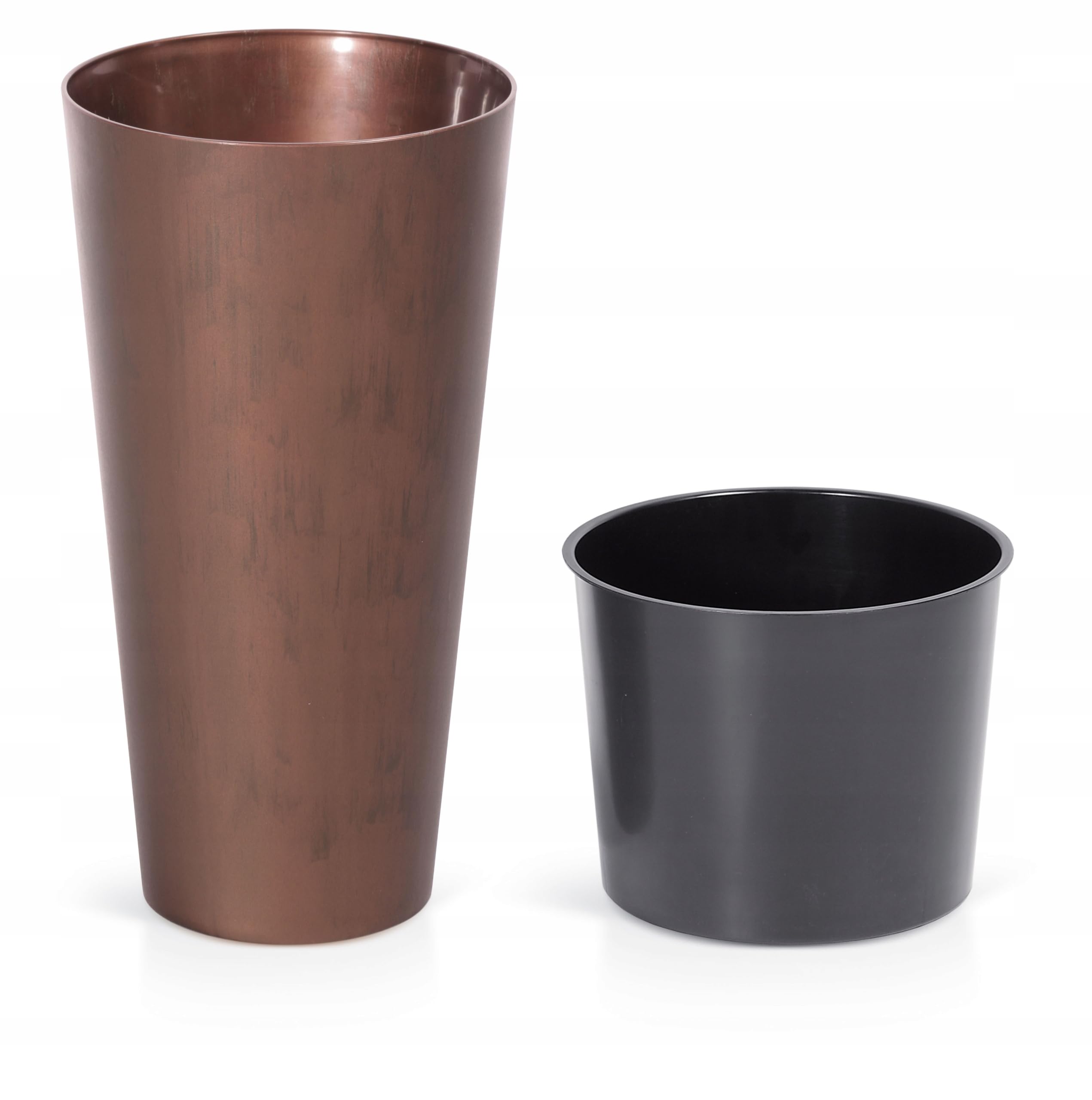B2c Corten Steel Planter Plant Pot Flowerpot Cylinder Outdoor Garden Balcony Indoor Beton Tall Slim Concrete Effect Modern (, 38.1Cm)
