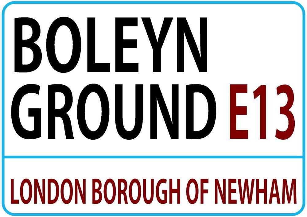 Yelacecca Tin Sign A29544 Retro Metal Tin Sign 8X12 Inches Boleyn Ground London Street Style Metal Sign