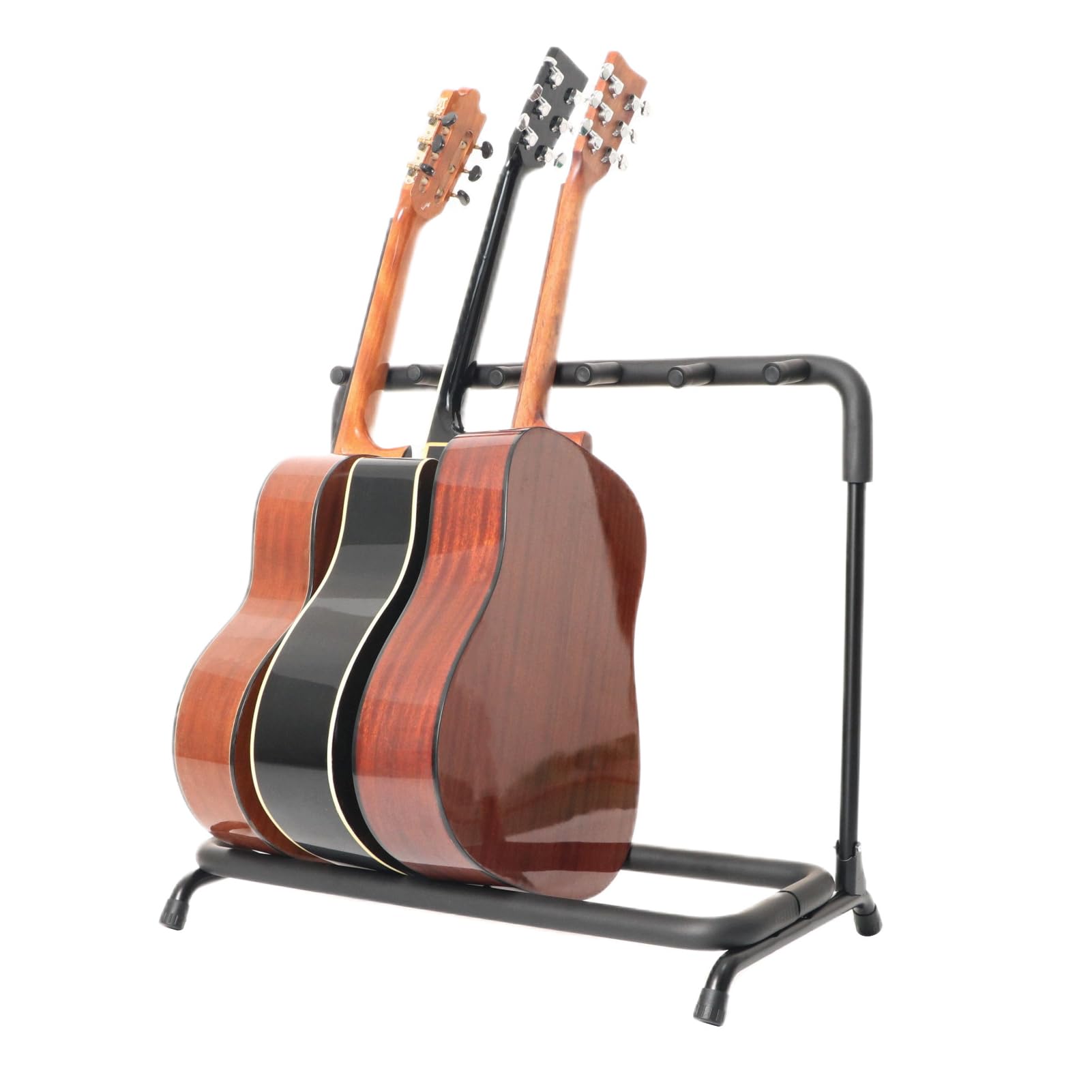 Supporto per chitarra, portatile, multi chitarra, design pieghevole, può contenere 5 chitarre, ideale per chitarre acustiche, elettriche e bassi, design salvaspazio