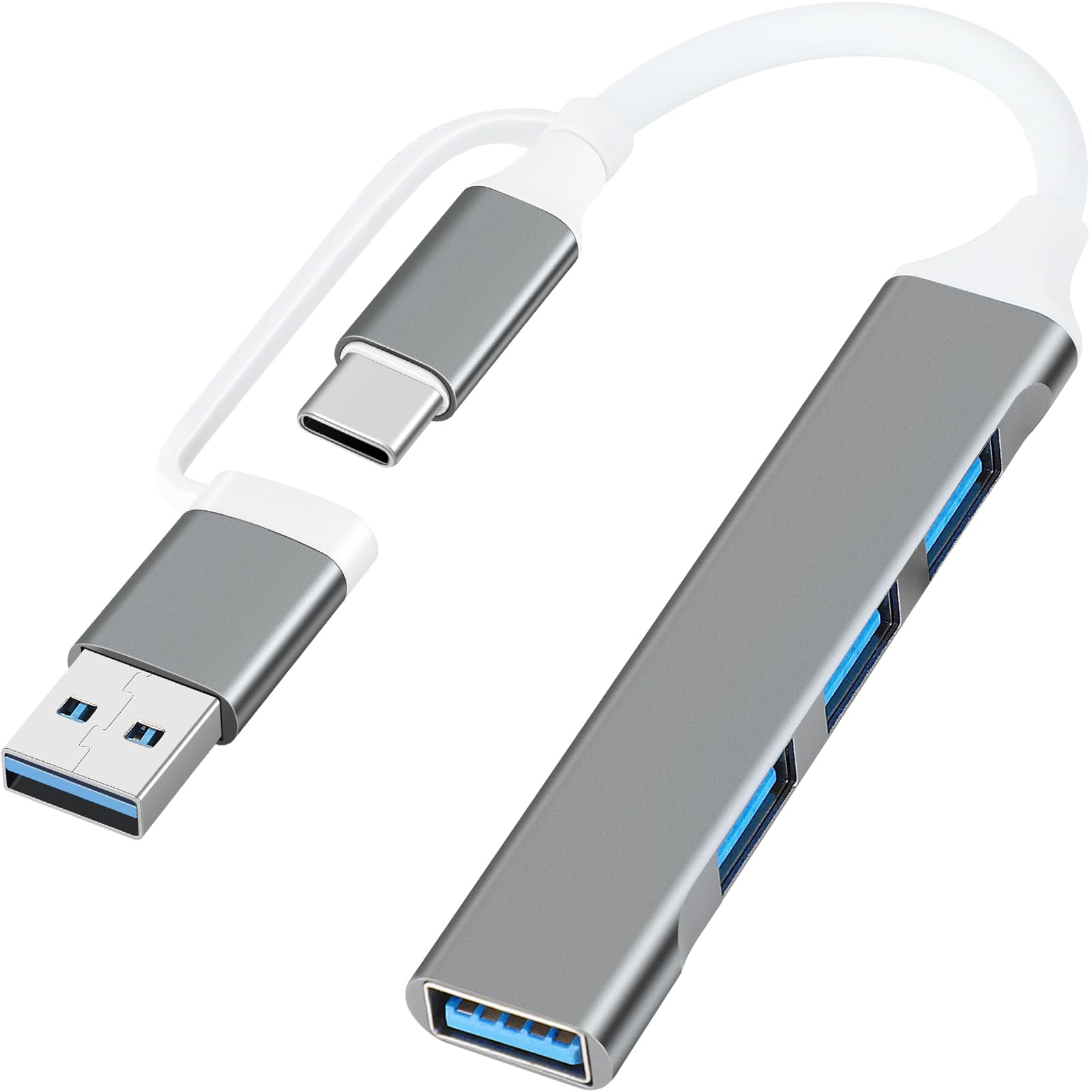 USB C Hub Multiport Adapter 2 in 1 Portable USB C to USB Hub 3 0 Aluminum USB