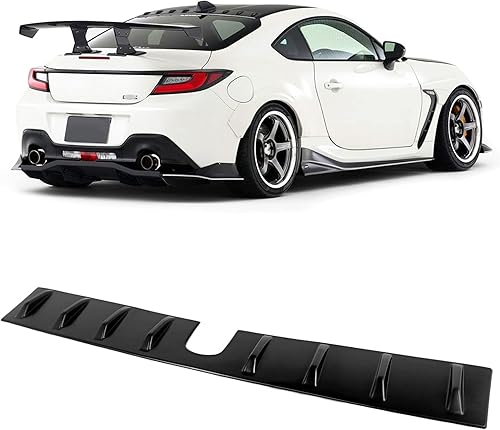 FREEMOTOR802 Compatible con Subaru BRZ 2022-2023 y Toyota GR86 alerón de techo, plástico ABS negro sin pintar, borde de visera de ventana trasera,