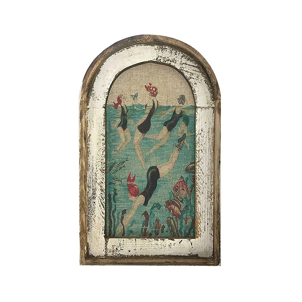 PANFHGFG Wall Art Bathroom Decoration Coastal Room Decors, Farmhouses Decors Wall Art for Living Room or Bedroom Wood Frame Fake Window Hanging Sign Statues Home Sculpture