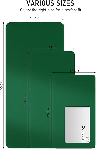 Miniatura 6 de Alfombrilla de escritorio, 23.6 x 13.8 pulgadas, piel sintética, antideslizante, alfombrilla de escritorio grande para escritorio, alfombrilla