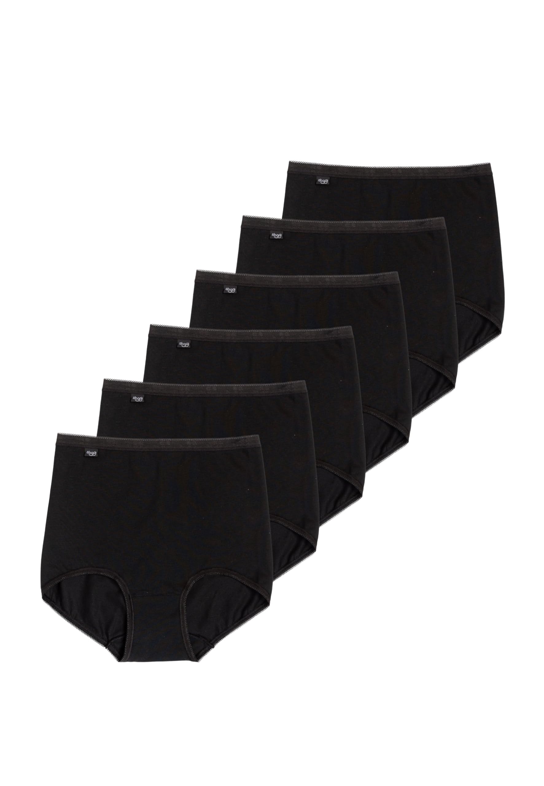 Sloggi 6 Pezzi Slip Alti Donna Basic Maxi Nero tg. 54