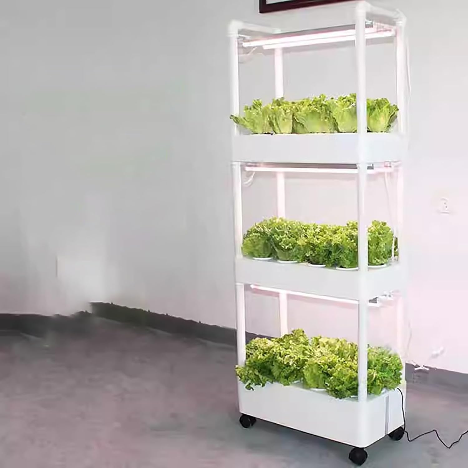 Kit de jardín de hierbas, kits y sistemas de cultivo hidropónico, torre hidropónica con luz LED de crecimiento, sistema de cultivo hidropónico de jardín interior, para hierbas, frutas y verduras