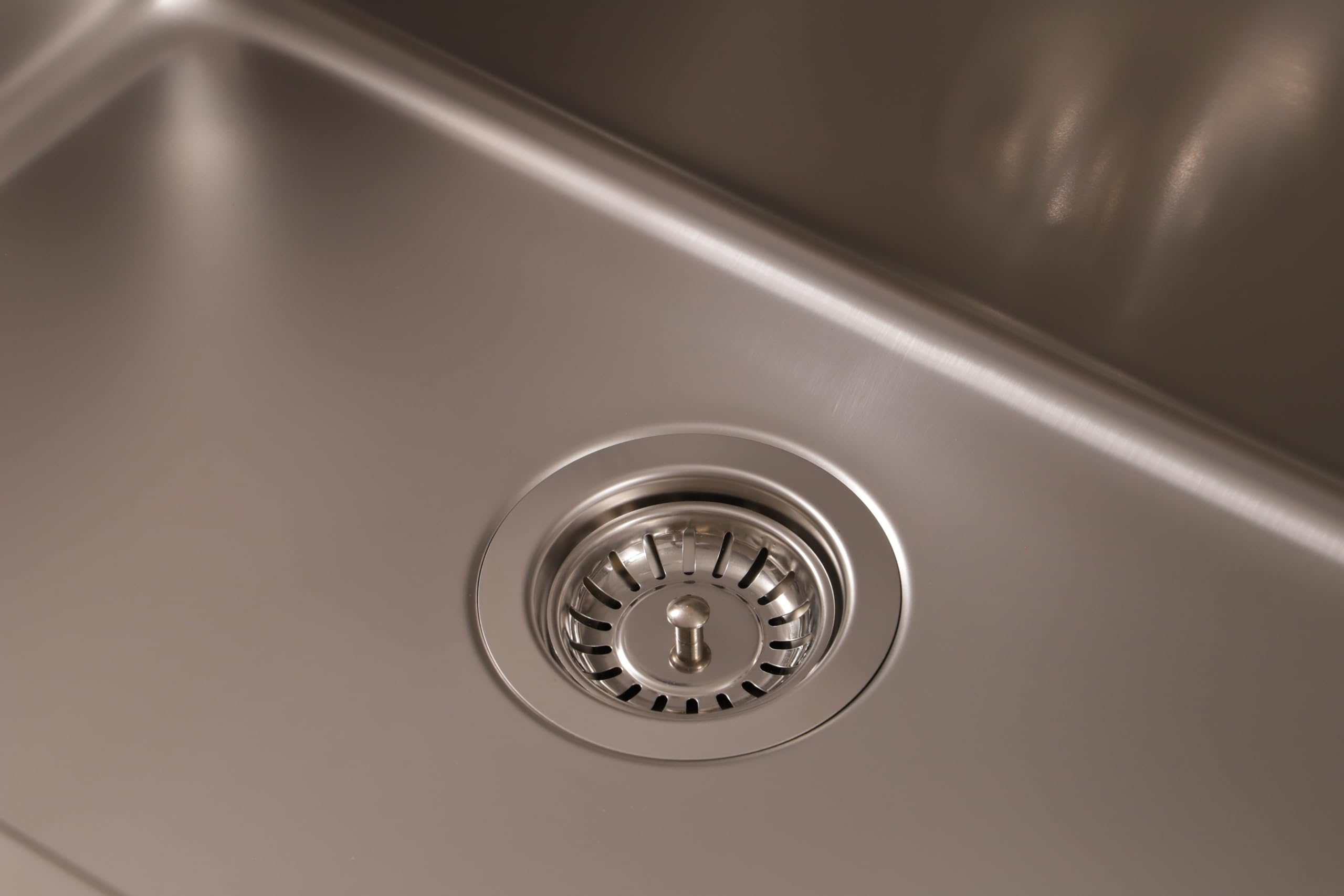 Respekta Detroit Lavello in acciaio inox/Lavello da incasso a 1 vasca da 59 x 43,5 cm/Lavello in acciaio inox adatto a basi da 60 cm di larghezza