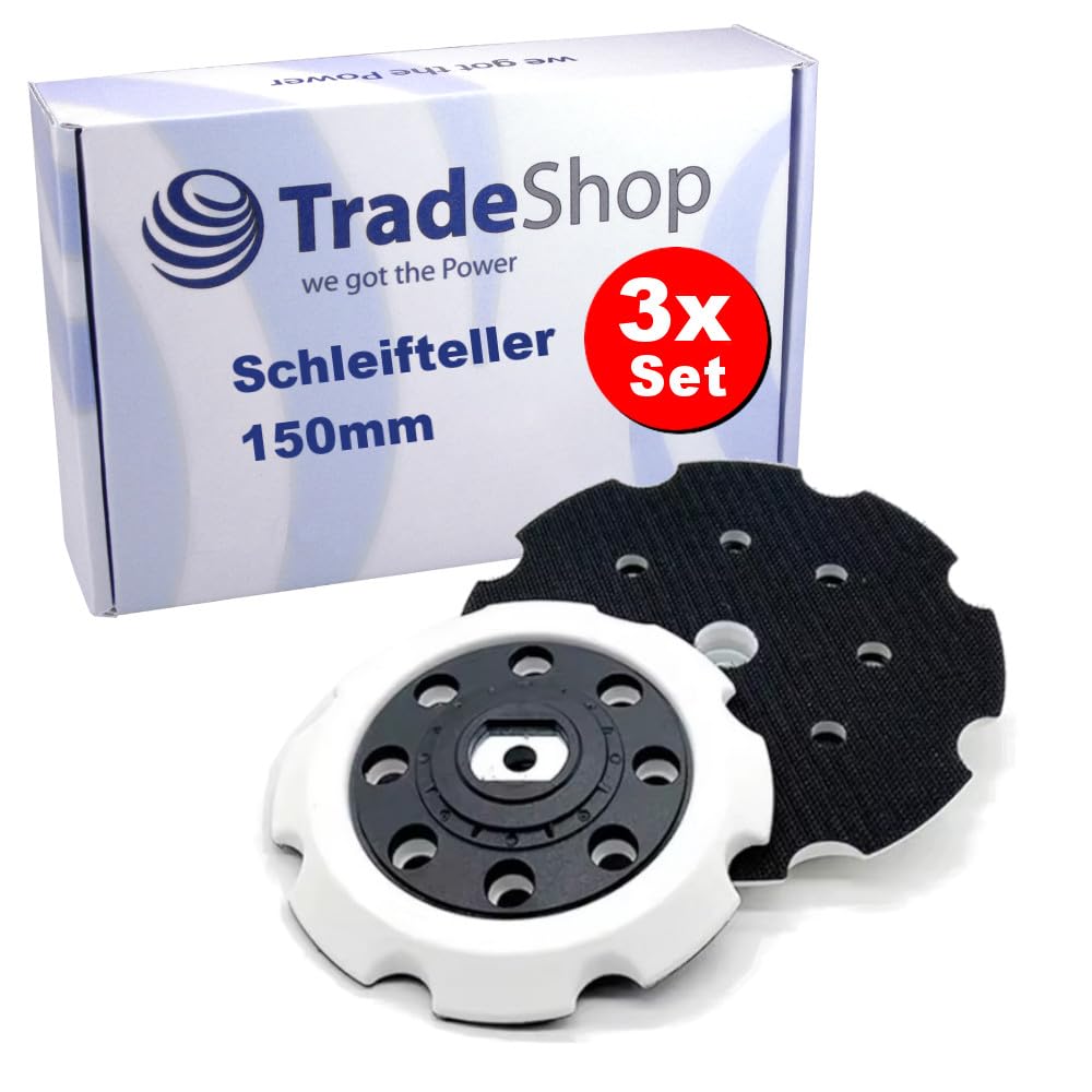 Trade-Shop - Discos de lijado con cierre autoadherente de 8 agujeros compatibles con Makita PO5000C, PO6000C, DPO500Z, DPO600Z, DPO600TKX1 sustituye a 197928-2/150 mm de diámetro