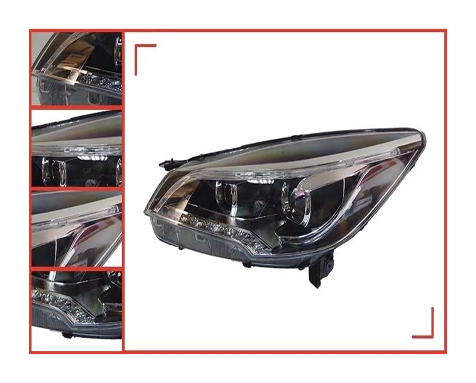 Escape Kuga 2013 Auto Front Headlight Dynamiczna konstrukcja kierunkowskazów Obiektyw Zespół optyczny (zestaw LED 6000K)