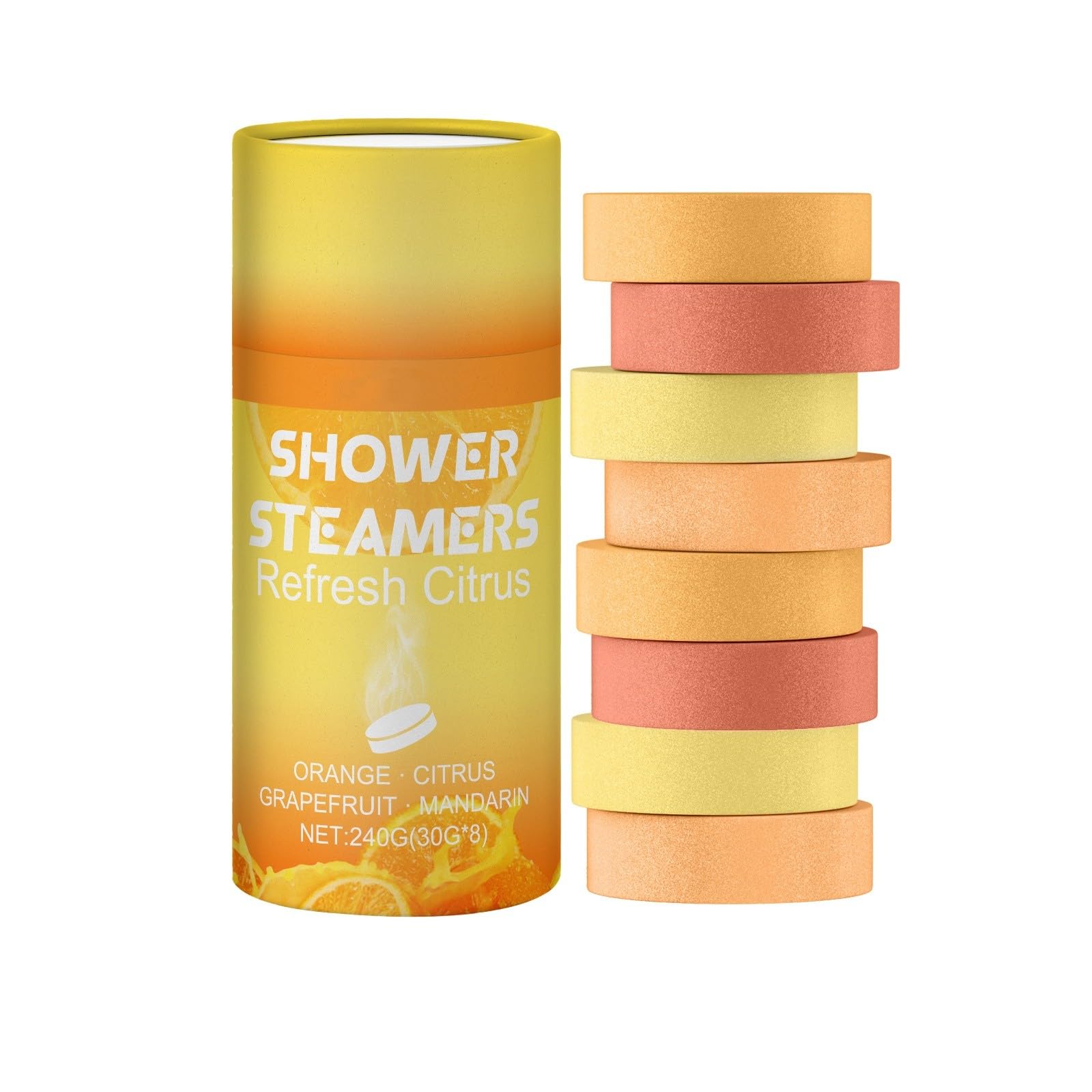 Pastilles de douche d'aromathérapie : lutter contre la fatigue avec parfum à l'huile SNh220 (jaune, 5 x 1,3 cm)