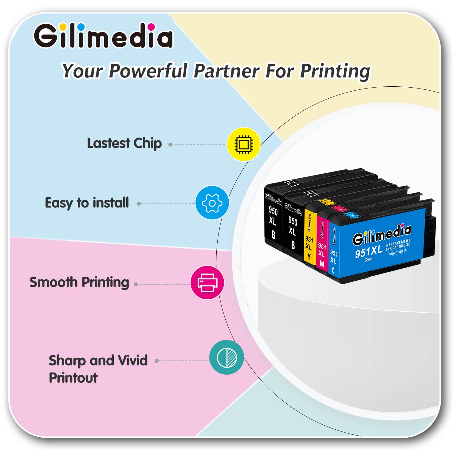 Cartucce Inkjet Generiche Nere 2 Cartucce Di Inchiostro Nero Compatibili 950XL Per HP OfficeJet Pro 8620, 8625, 8630 - Ricambio Economico Cartucce Inchiostro Nero 950XL - Foto 2