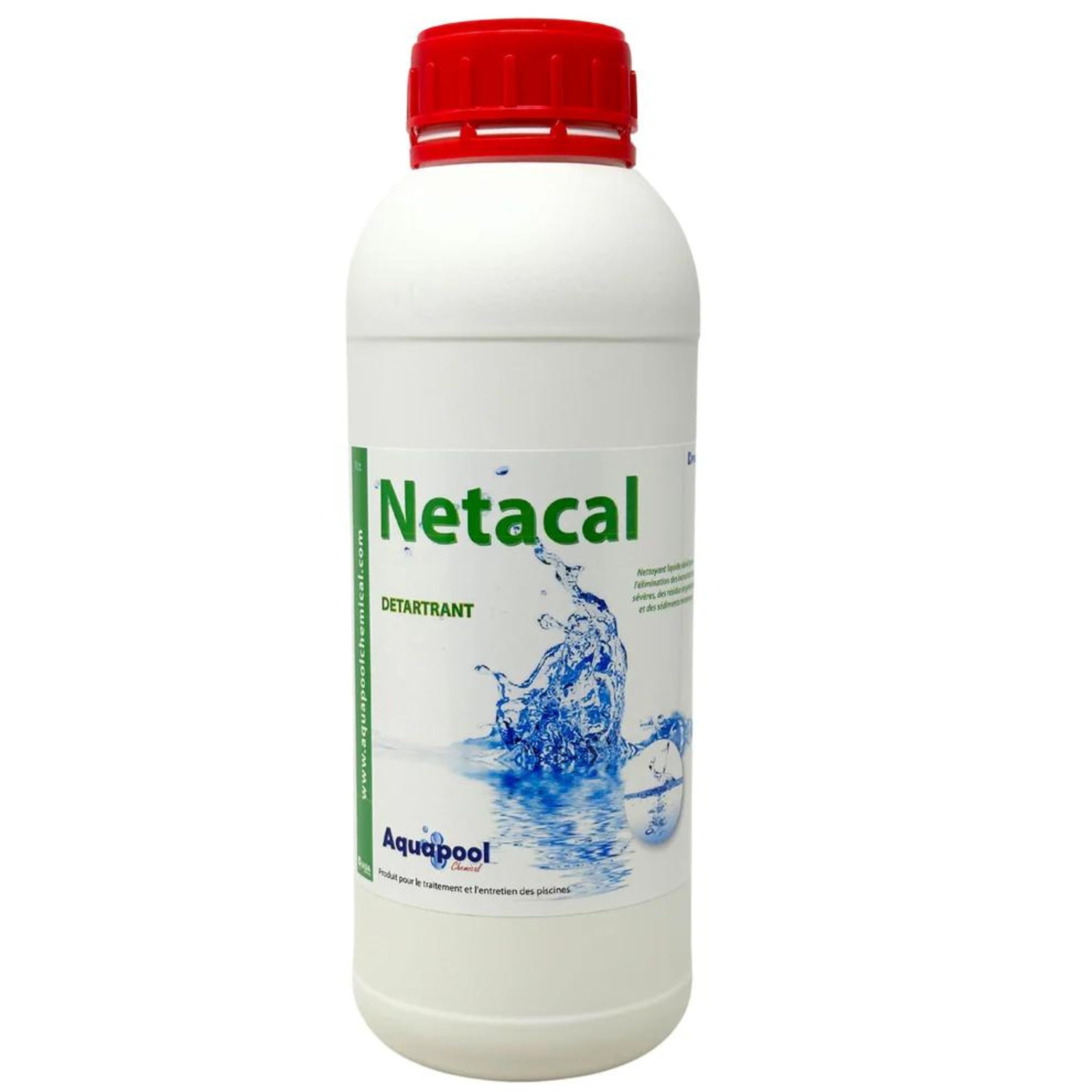 Netacal | Nettoyant Détartrant pour Piscines | Élimine efficacement Les impuretés et Les incrustations 1L