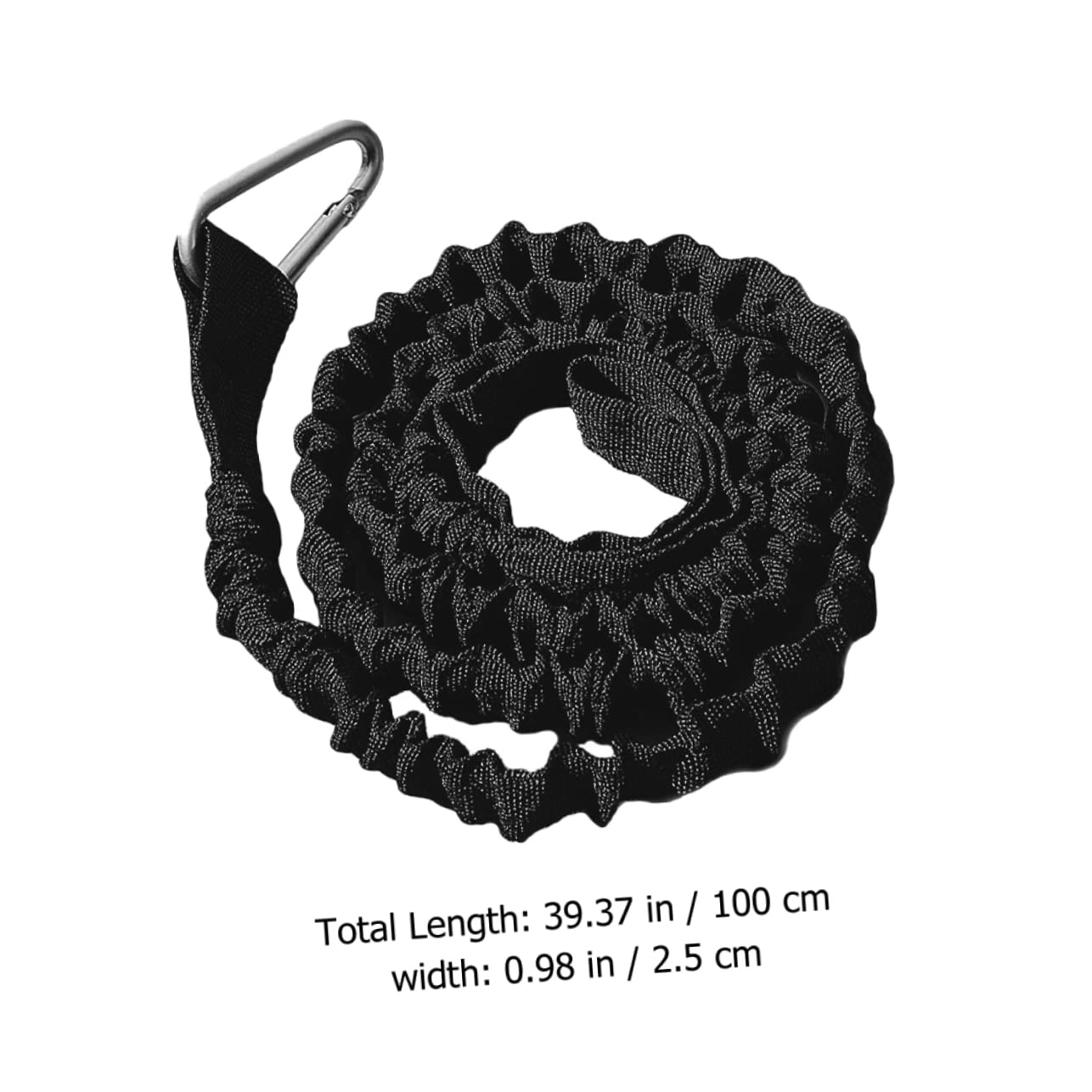 Gogogmee Elastic Strong Tensile Resistance Leash for Kayak Portable Lanyard Black Kayak