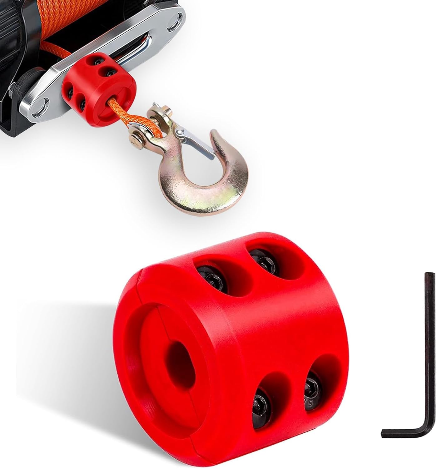 2024 Winch Cable Hook Stopper Rubber ATV Winch Rope Line Saver For UTVs Orvs Suv Trucks Trailers