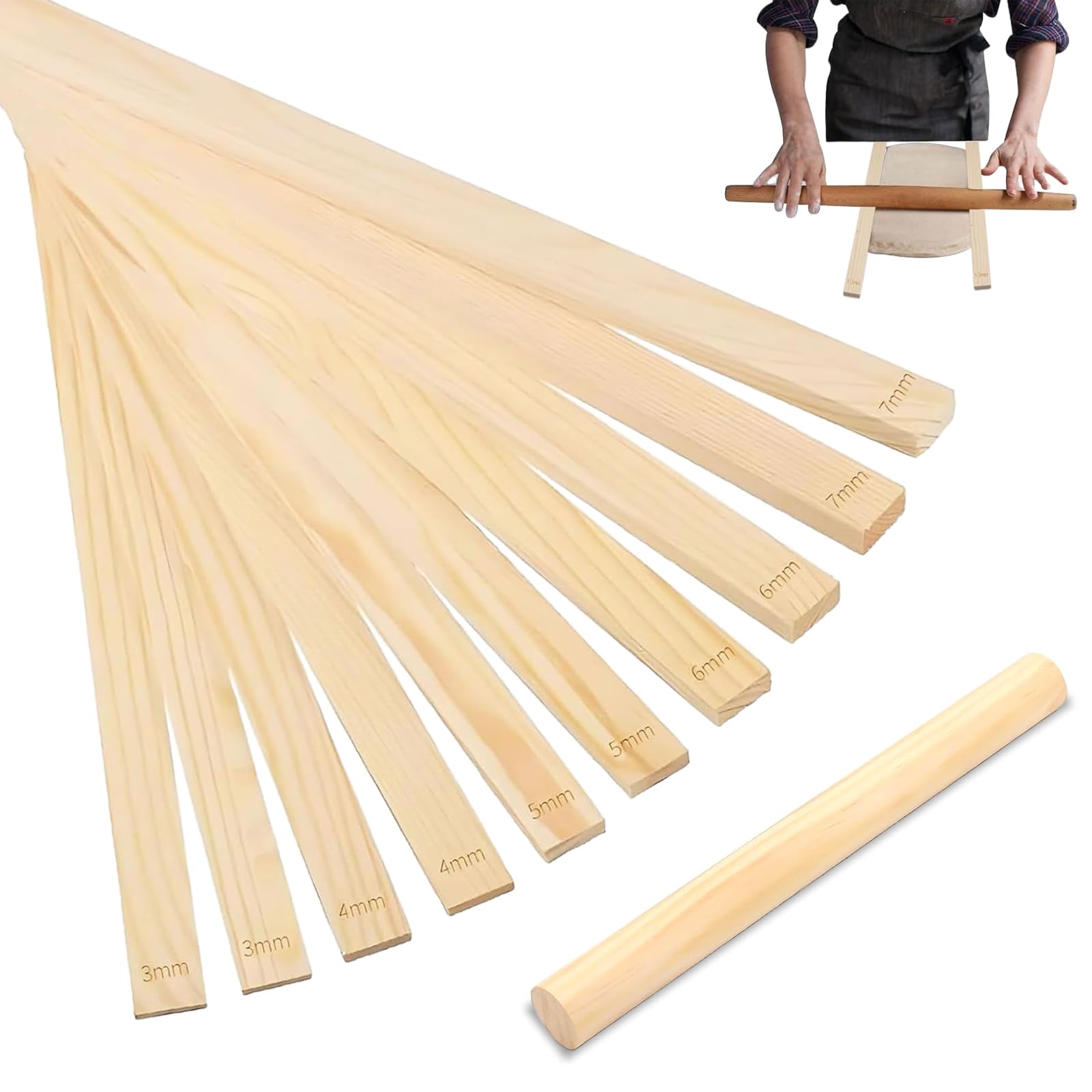 GIONAR 10Pcs Bâtons De Guidage De Roulement De Poterie 3/4/5/6/7mm