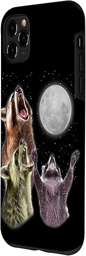 Miniatura 2 de Funda para iPhone 11 Pro Max 3 Raccoon Moon Howling Funny Racoon Animal Lover Zoologist Case