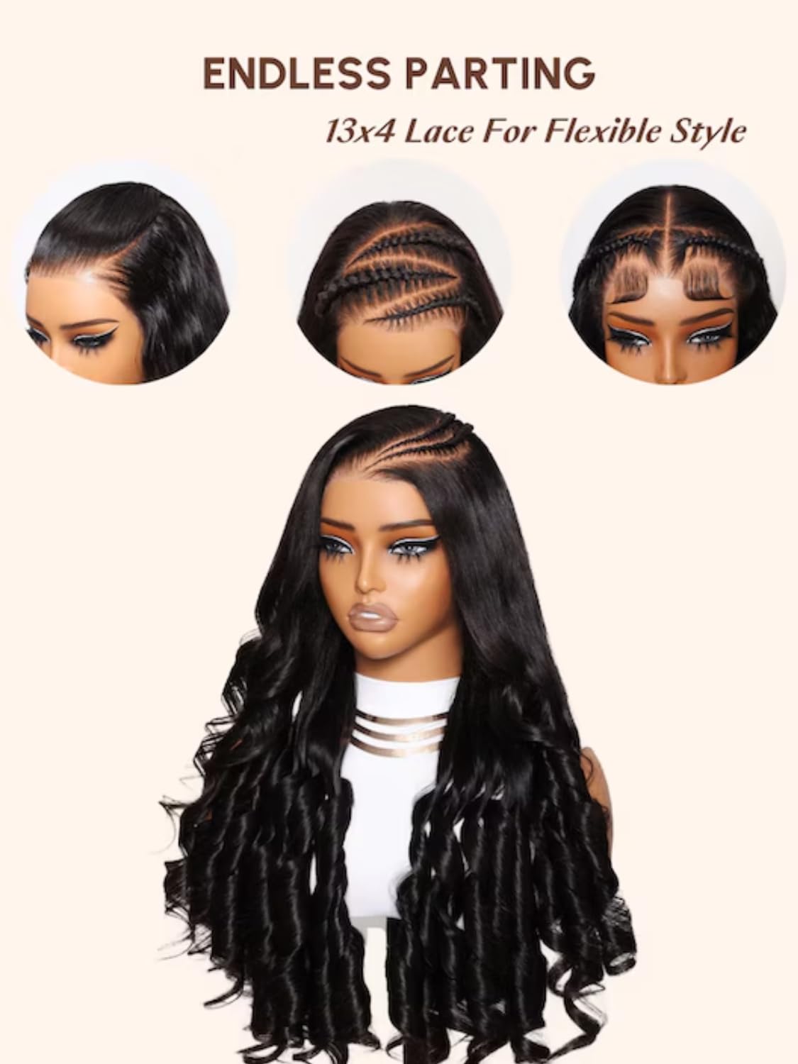 UNICE Bye Bye Knots Glueless Wig Pre Plucked Pre Cut Water Wave 7x5 Lace Front Wigs Human Hair Wet and Wavy Put on and Go Glueless Human Hair Wig 150% Density 24 inch: UNICE Bye Bye Knots Wig Mixed Curls Water Wave and Jerry Curly Fluffy Wig 13X4 Lace Front Pre Everything Wigs Glueless Human Hair Pre Plucked Pre Cut Bleached Knots 150% Density 22 Inch