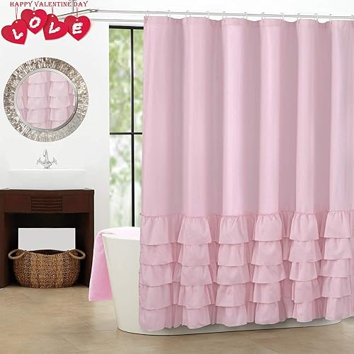 Pink Ruffle Curtains Amazon Com