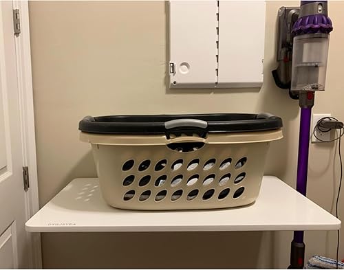 Miniatura 3 de Mesa plegable y versátil para montaje en pared, ahorra espacio, para cocinas, lavanderías, bares en casa y establecimientos gastronómicos, blanco