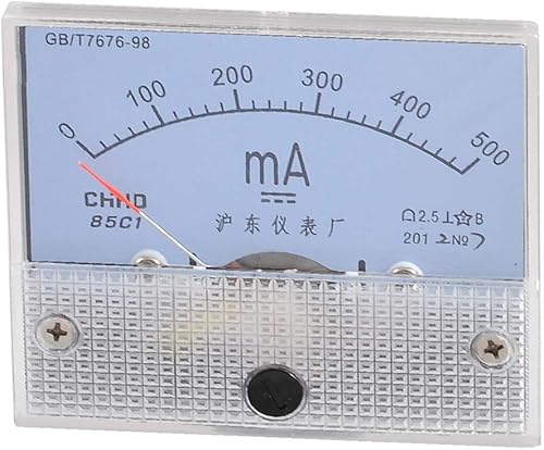 Nuevo Lon0167 Tornillo montado DC 0-500MA Escala Rango Medidor Panel de miliamperios (Geschraubte DC 0-500MA-Skala para Milliampere-Messfeld
