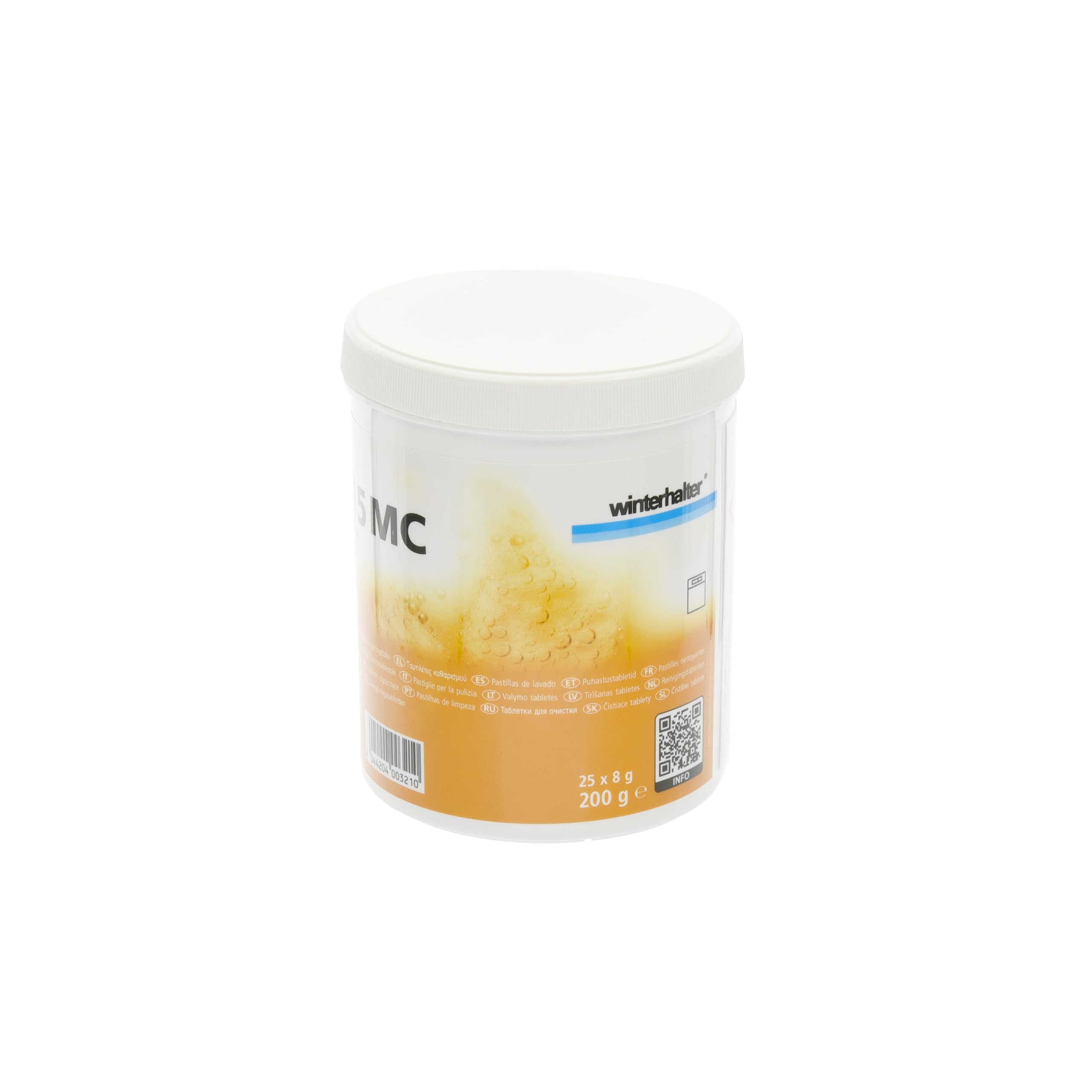 Winterhalter A15 MC Compresse detergenti per lavastoviglie 20006217 Set di 2 lattine da 25 compresse detergenti per la ristorazione professionale, rimuove calcare, depositi e odori –A15 MC