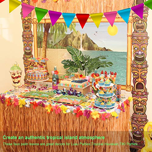 Slanc Artificial Palm Plants Leaves Faux Turtle Leaf Fake Tropical Large Palm Tree Leaves Imitation Leaf Artificial Plants For Home Kitchen Party Flowers Arrangement Wedding Decorations #TOP4